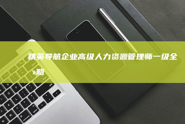 精英导航：企业高级人力资源管理师一级全攻略